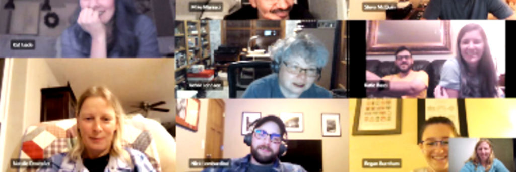 FarWell virtual meeting screenshot of employees on screen